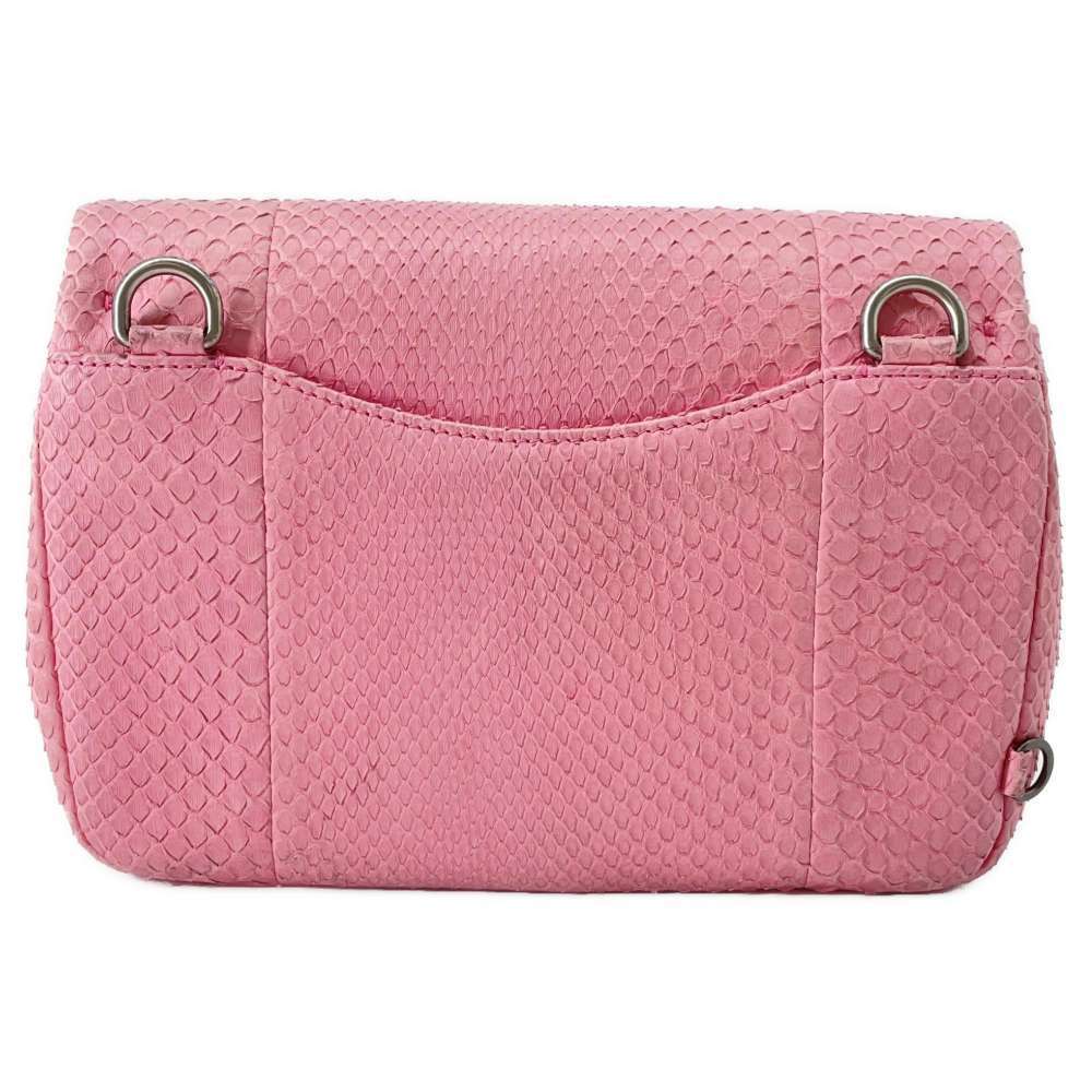 Chanel Python Here Mark Shoulder Bag Pink - image 3